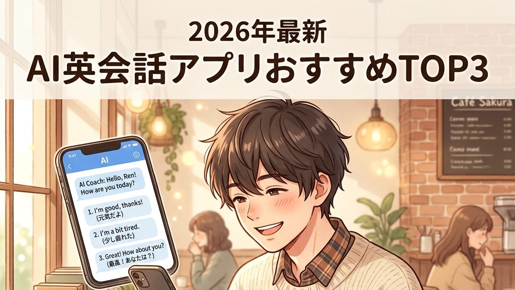 2026年最新 AI英会話アプリおすすめTOP3